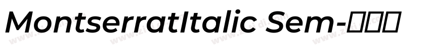 MontserratItalic Sem字体转换
